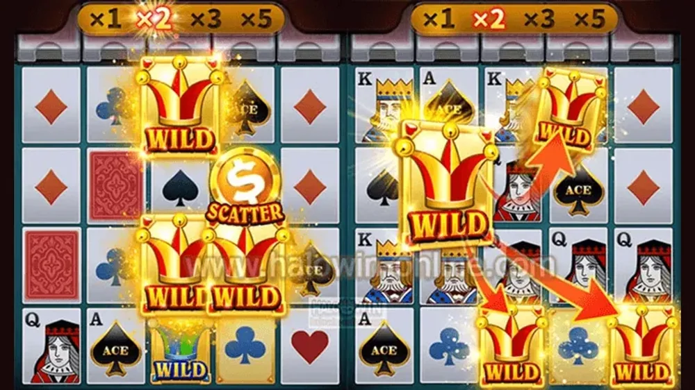 JILI Super Ace Golden Cards and Joker Wild Multiplier Paytable Mechanics